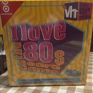 NWT I Love the 80s Board Game - Yellow and Pink